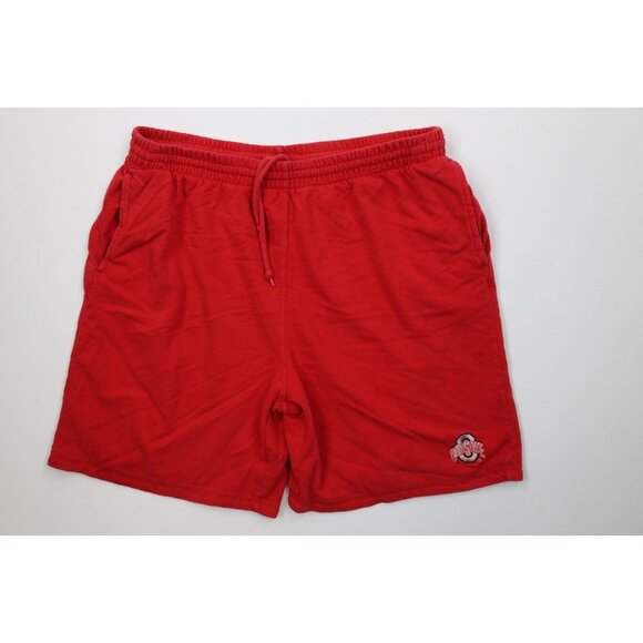 Vintage 90s Mens XL Faded Cotton Mesh Ohio State University Above Knee Shorts - Picture 1 of 12